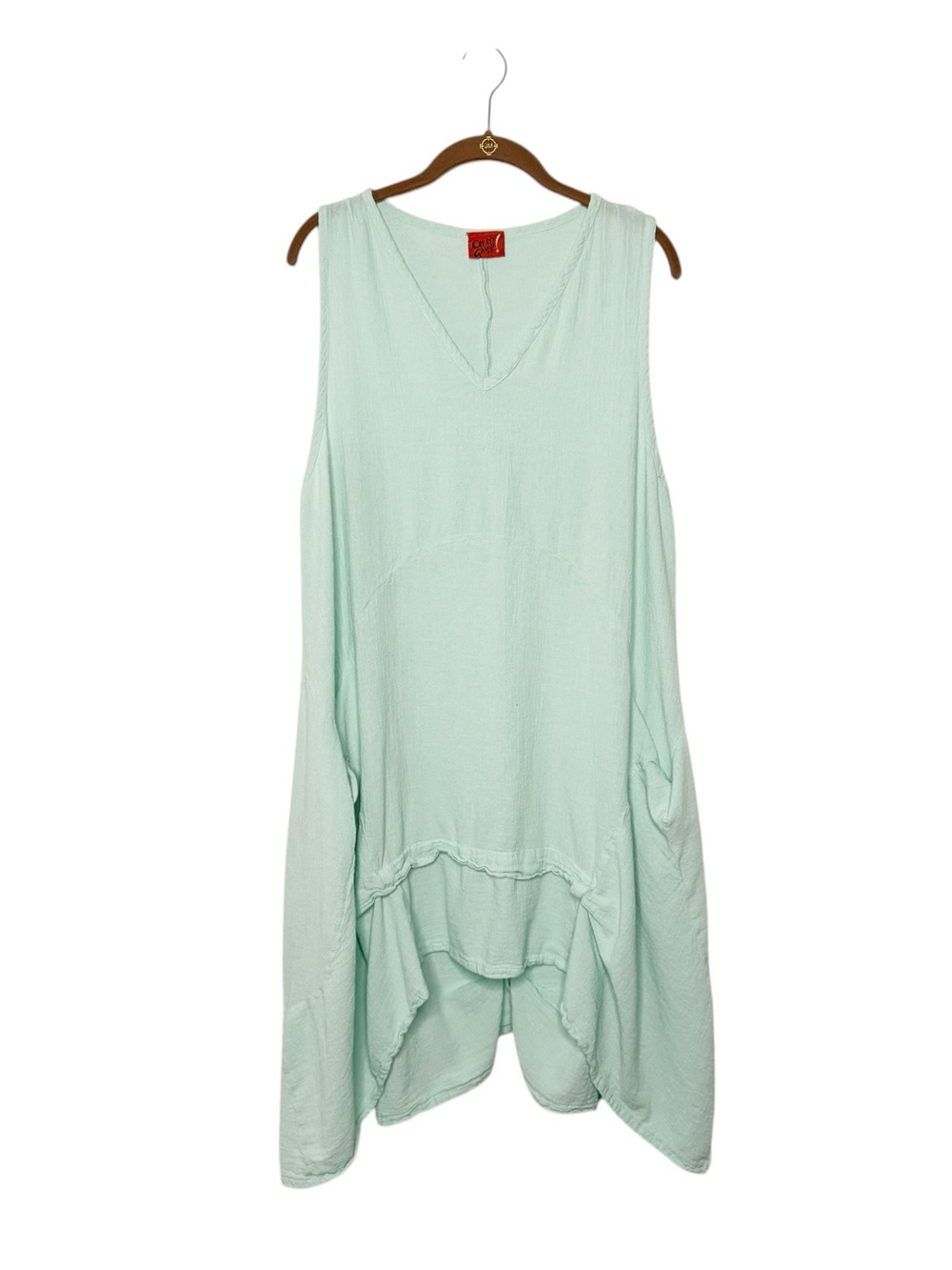 Oh My Gauze! Aqua Cotton Maxi Dress Size L